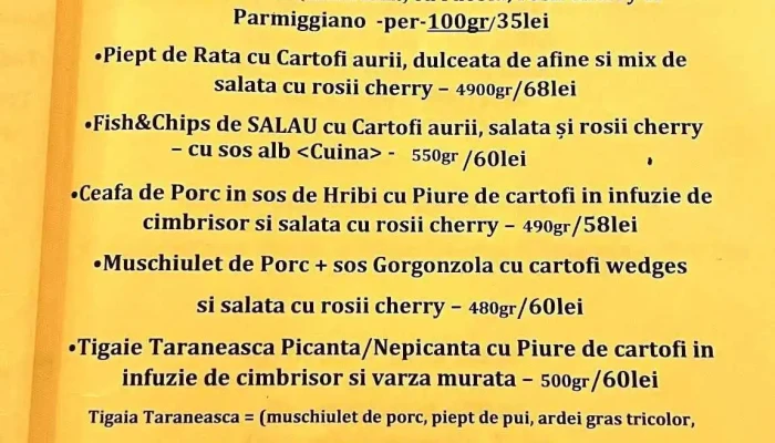 Cuina   Franzdorf Meniu - Văliug