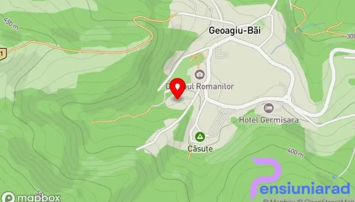hartă a AIDA Hotel spa & tratament – Cazare Geoagiu-Băi Hotel, Centru de tratament, Piscină interioară, Restaurant, Saună, Spa, Piscină, Băi termale în Geoagiu-Băi