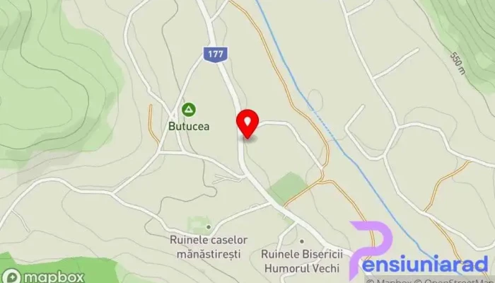 hartă a Andreea Bed & Breakfast în Mănăstirea Humorului