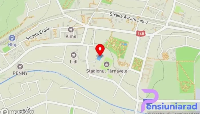 hartă a Baza de Agrement Blaj Piscină exterioară în Blaj