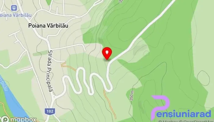hartă a Belvedere Poiana Vărbilău Atracție turistică în Vărbilău