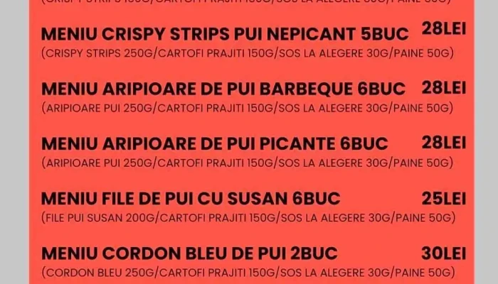 Bistro Lounge Grill Meniu - Segarcea