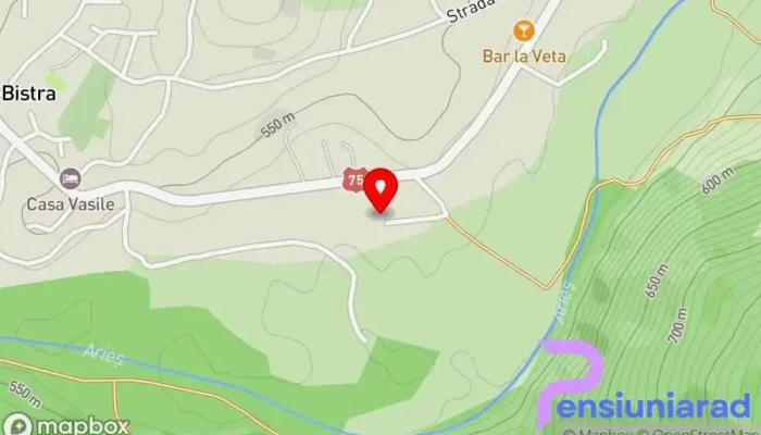 hartă a Cabana Bistra Cabană de camping în Bistra