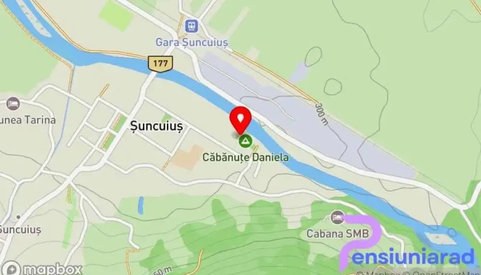 hartă a Căbănuțe Daniela Cabană în Șuncuiuș