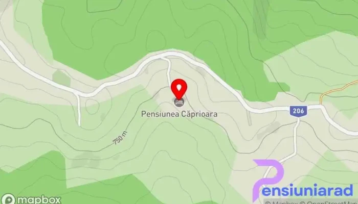 hartă a Căprioara Pensiune în Talea