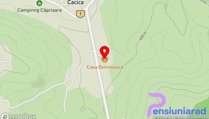 hartă a Casa Domnească Hotel în Cacica