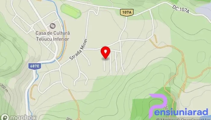 hartă a casa HERBAN Cazare în Teliucu Inferior