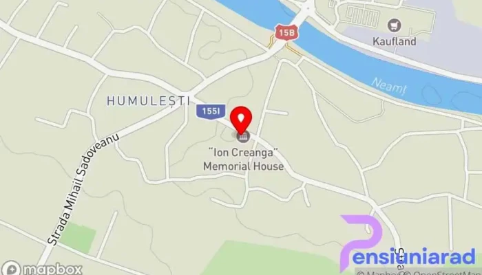 hartă a Casa si Muzeul Memorial „Ion Creangă” din Humulești Muzeu, Atracție turistică în Târgu Neamț