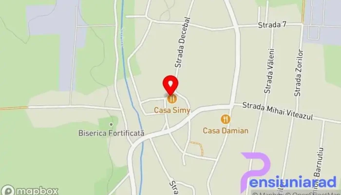 hartă a Casa Simy Restaurant în Petrești