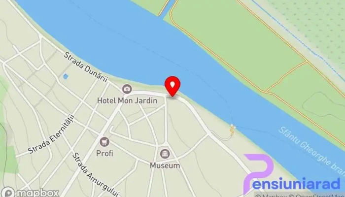 hartă a Casa Teo Mahmudia Hotel, Restaurant în Mahmudia