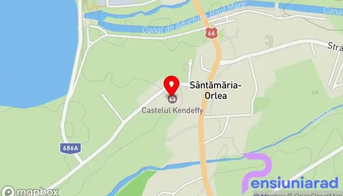 hartă a Castelul Kendeffy Restaurant în Sântămăria Orlea