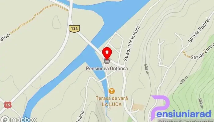 hartă a Cazare Pangarati Pensiunea Ontanca Cazare în Oantu