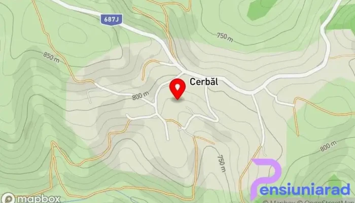 hartă a Cerbăl  în Cerbăl