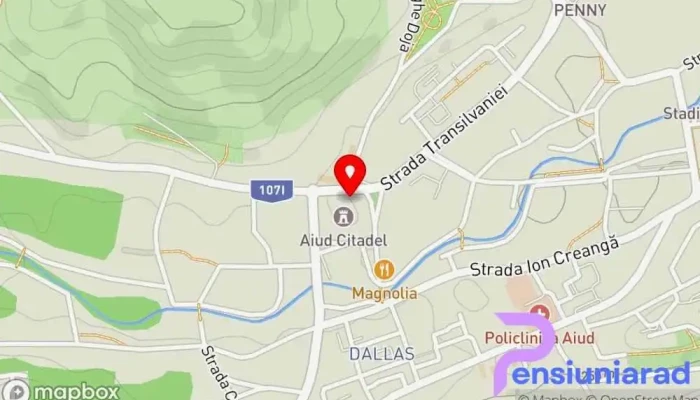 hartă a Cetatea Aiud Fortăreață, Locație istorică, Atracție turistică în Aiud