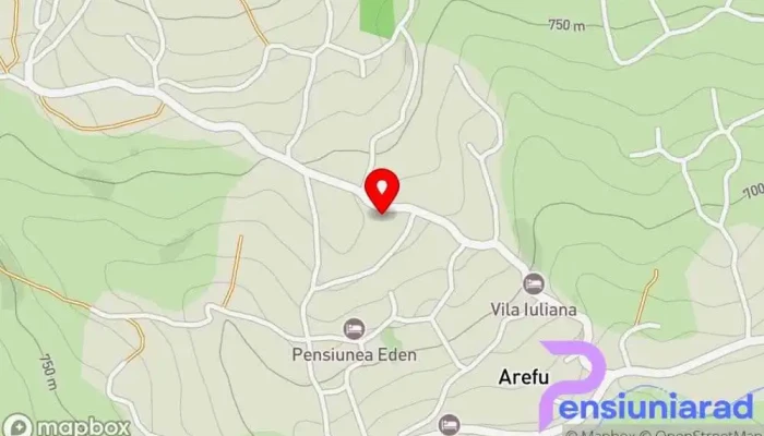 hartă a Chemarea Munţilor Bed & Breakfast în Arefu