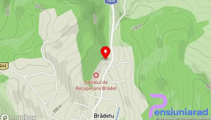 hartă a Clubul Bradetu Hotel în Gruiu