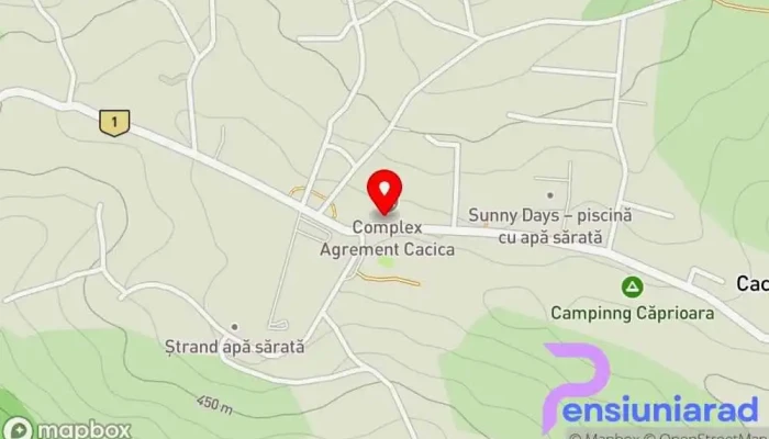 hartă a Complex Agrement Cacica Club de spa și sănătate, Clubul copiilor, Maseur, Piscină, Parc acvatic în Cacica