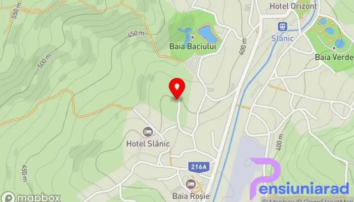 hartă a Complex Hor'A Piscină publică în Slănic
