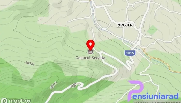 hartă a Conacul Secăria Cazare la gazdă în Secăria