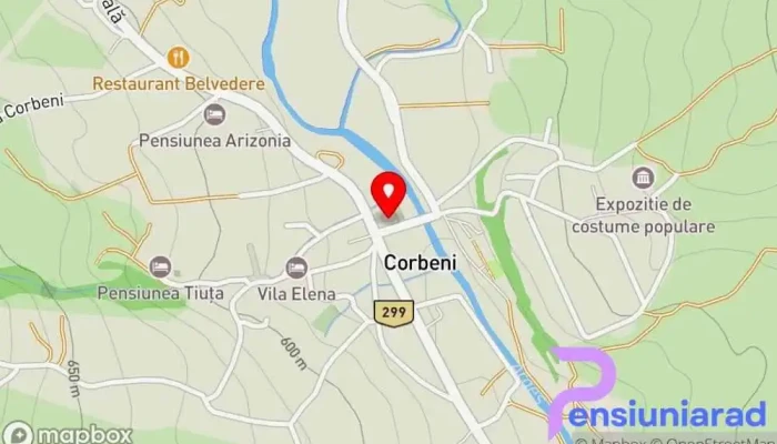 hartă a Corbeni  în Corbeni
