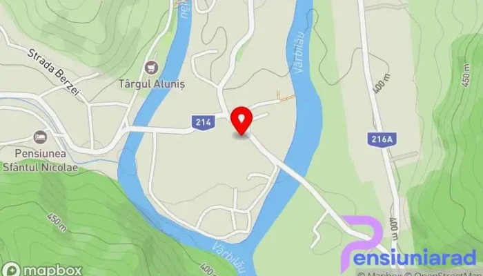 hartă a Dor de Aluniș Bed & Breakfast, Pensiune în Ostrovu