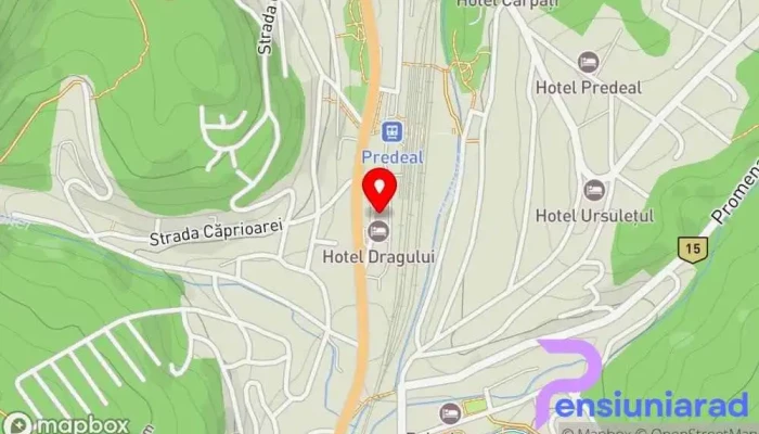 hartă a Dragului Restaurant, Bar, Cafenea, Hotel în Predeal