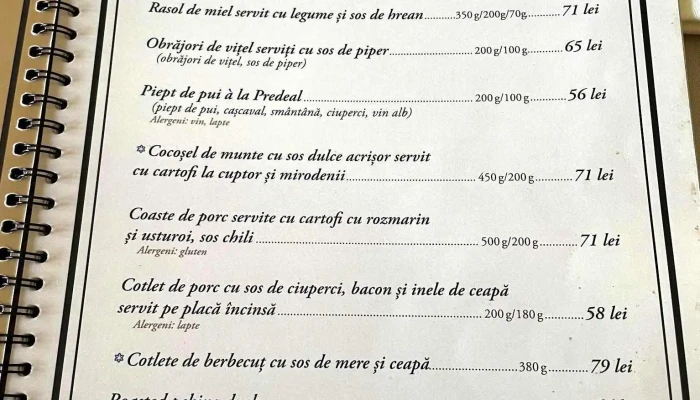 Dragului -  Meniu - Predeal