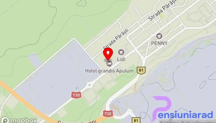 hartă a Grandis Apulum Hotel în Mioveni