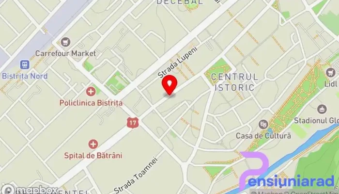 hartă a Han Budapesta Bistrita  în Bistrița