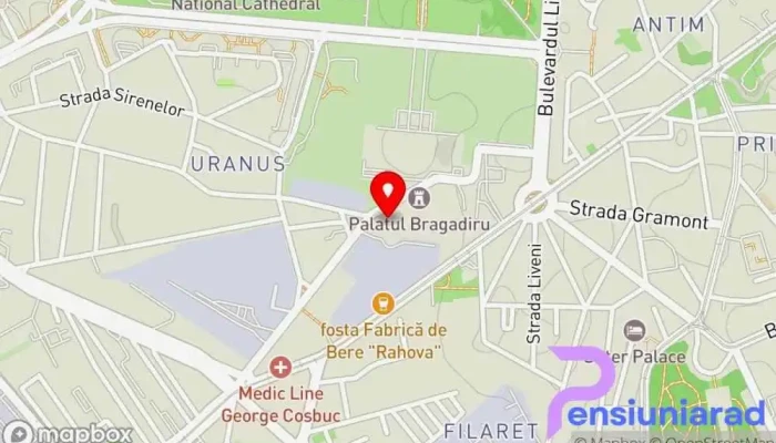 hartă a Hanu' Berarilor Uranus Berărie, Restaurant specializat în friptură, Restaurant cu măruntaie preparate la grătar, Restaurant tip prânz, Restaurant cu preparate din carne, Restaurant, Restaurant cu specific românesc în București