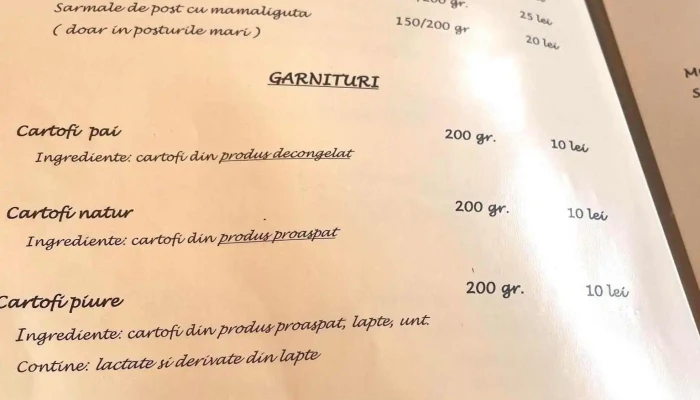 Hanu Surianu Meniu - Orăștie