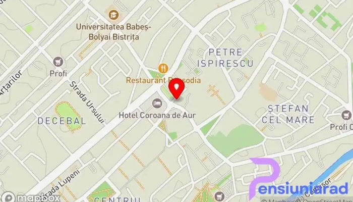 hartă a Hanul Anutei Restaurant în Bistrița