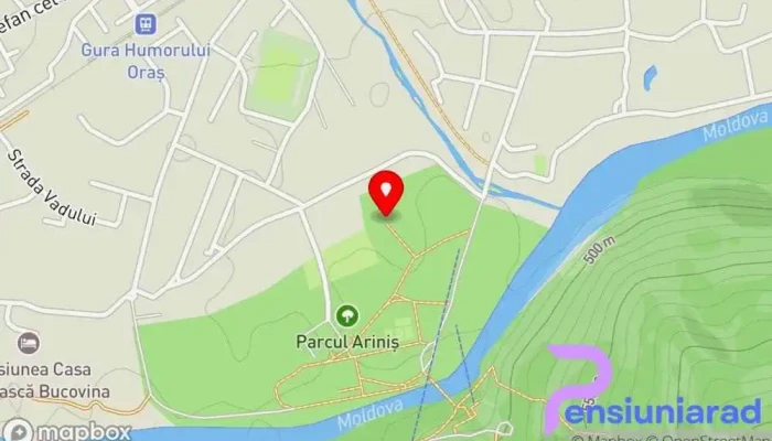 hartă a Hanul Ariniș Local pentru evenimente în Gura Humorului