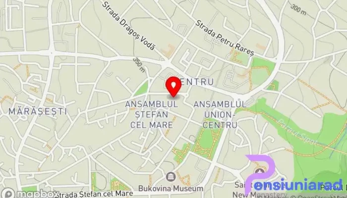 hartă a Hanul Domnesc Muzeu, Atracție turistică în Suceava