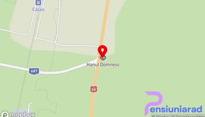 hartă a Hanul Domnesc Restaurant cu specific românesc în Călan