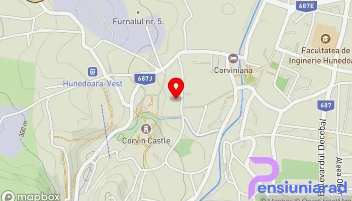 hartă a Hanul Huniazilor - Restaurant & Cazare Pensiune, Hotel, Restaurant în Hunedoara