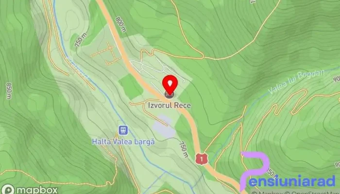 hartă a Hanul Izvorul Rece Cazare în regim hotelier, Restaurant în Sinaia