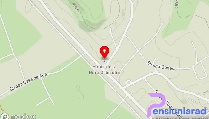 hartă a Hanul lui Stefan cel Mare Reper istoric în Buhuși