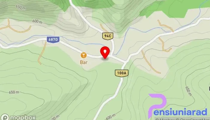 hartă a Hanul Lupilor Bed & Breakfast în Lunca Cernii De Jos