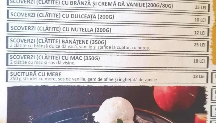 Hanul Moara Cu Noroc -  Meniu - Ineu