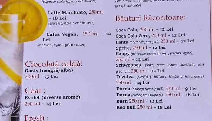 Hanul Pescarilor -  Meniu - Săldăbagiu De Munte