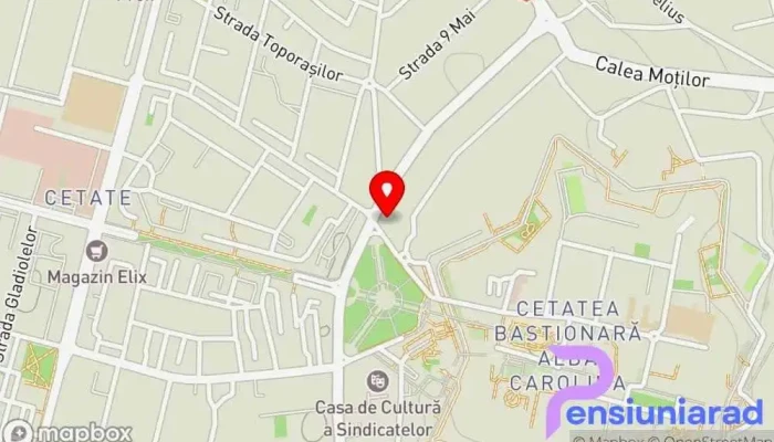 hartă a Hotel Cetate Hotel, Restaurant în Alba Iulia