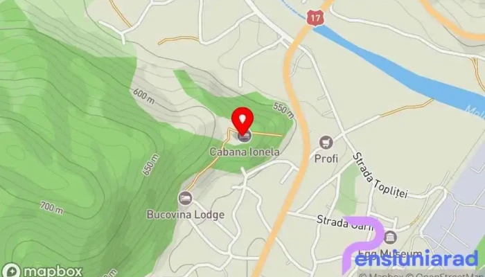 hartă a Ionela Cabană, Unitate de cazare rurală în Vama