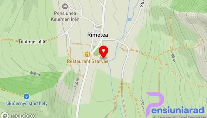 hartă a Kristály Vendégház Pensiune în Rimetea