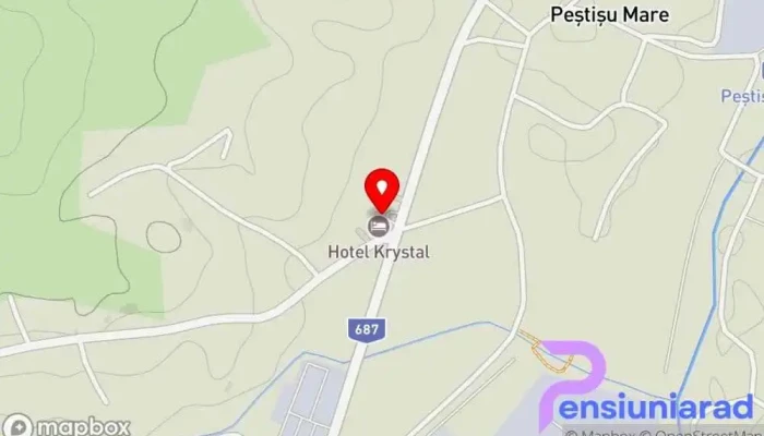 hartă a Krystal Boutique Mansion Hotel în Peștișu Mare