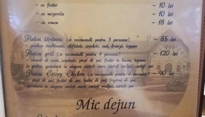 La Belle Epoque -  Meniu - Petroșani