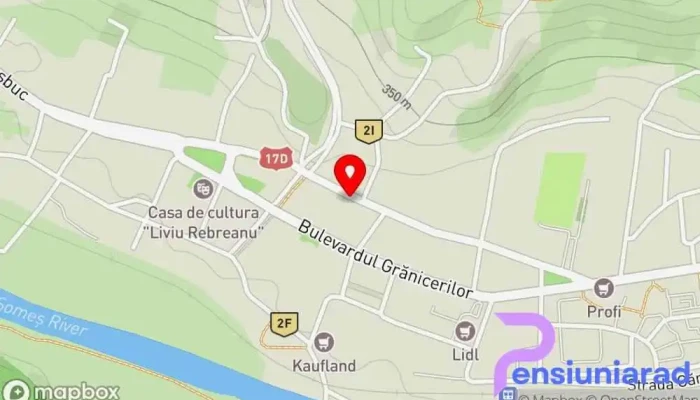 hartă a La Borsanu Restaurant, Hotel în Năsăud