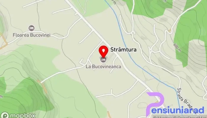 hartă a La Bucovineanca Hotel, Pensiune în Strâmtura