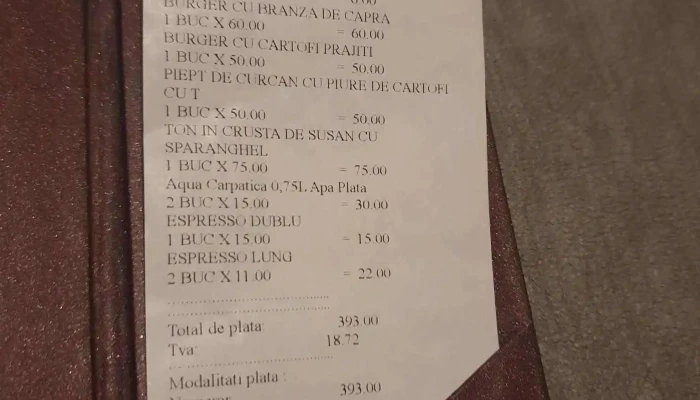 La Conac -  Meniu - Dumbrăveni
