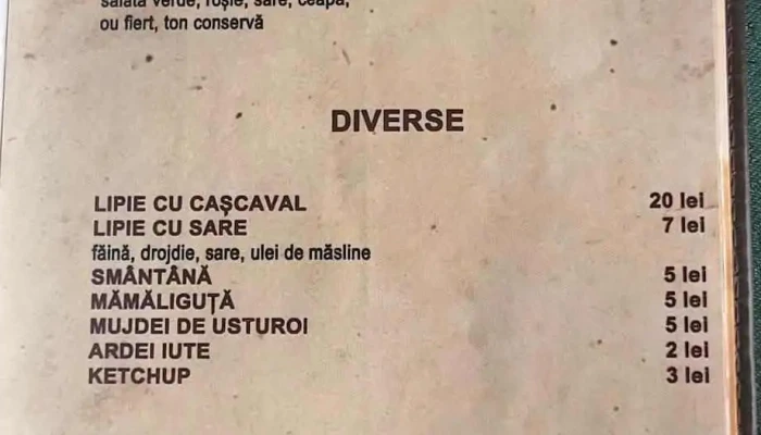 La Hanul Bucatarilor Meniu - Căzănești